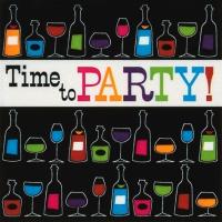 Servetel decorativ 'Time to party', 33cm