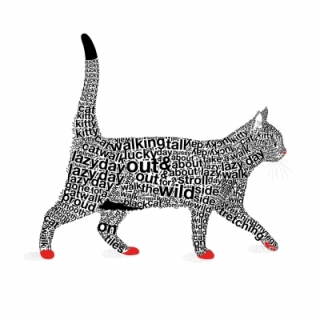 Servetel decorativ 'Top cat', 33cm