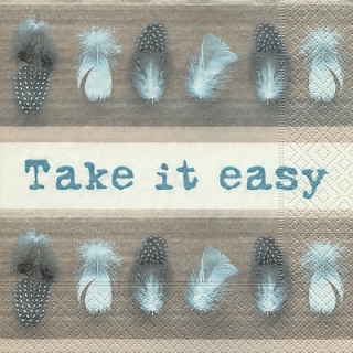 Servetel decorativ 'Take it easy', 33cm