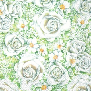 Servetel decorativ 'Romantic roses 2', 33cm