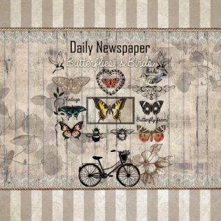 Servetel decorativ 'Daily newspaper', 33cm