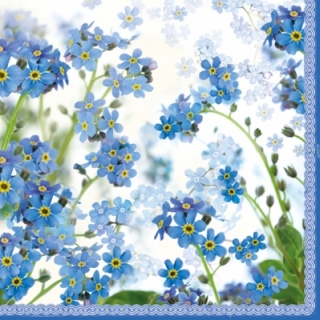 Servetel decorativ 'Springtime blue', 33cm