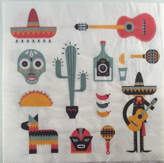 Servetel decorativ 'Mexic', 33cm