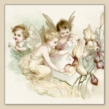 Servetel decorativ 'Love letter fairies', 33cm