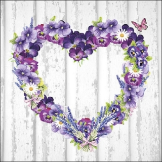 Servetel decorativ 'Purple heart', 33cm