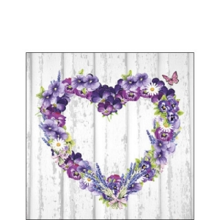 Servetel decorativ 'Purple heart', 25cm