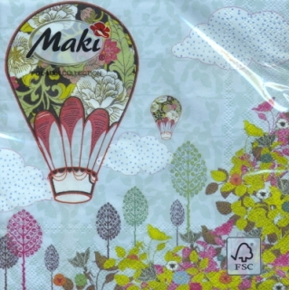 Servetel decorativ 'Floral balloon', 33cm