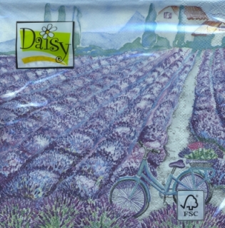 Servetel decorativ 'Lavender landscape', 33cm