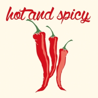 Servetel decorativ 'Hot an spicy', 33cm
