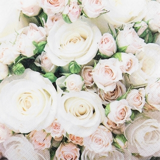 Servetel decorativ 'Wedding roses', 33cm