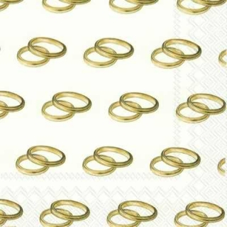 Servetel decorativ 'Wedding rings', 33cm