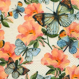 Servetel decorativ 'Jardin de papillons', 33cm