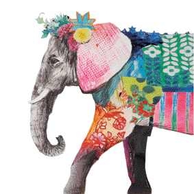 Servetel decorativ 'Regalia elephant', 33cm