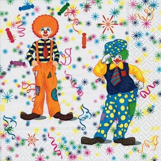 Servetel decorativ 'Clowns', 33cm