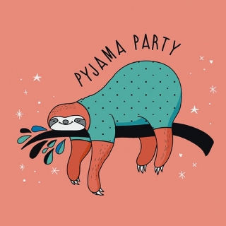 Servetel decorativ 'Pyjama party', 33cm