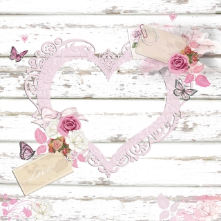 Servetel decorativ 'Love tags', 33cm