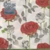 Servetel decorativ "Roses grey", 25cm