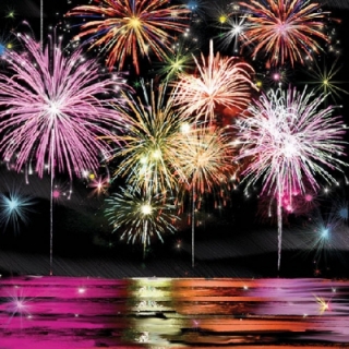 Servetel decorativ 'Fireworks', 33cm