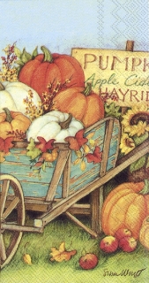 Servetel decorativ 'Pumpkin crop', 33*42cm