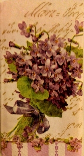 Batista decorativa "My violets', 10cm