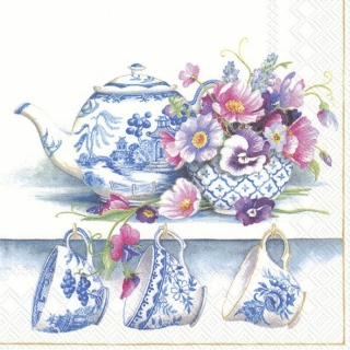Servetel decorativ 'Blue china', 33cm