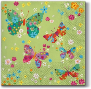 Servetel decorativ 'Butterflies around', 33cm