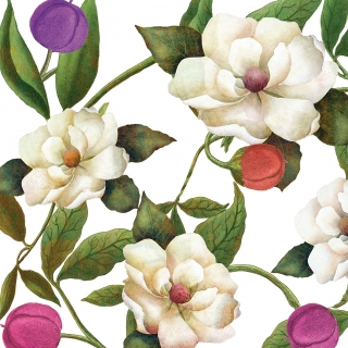 Servetel decorativ 'Southern magnolias', 33cm
