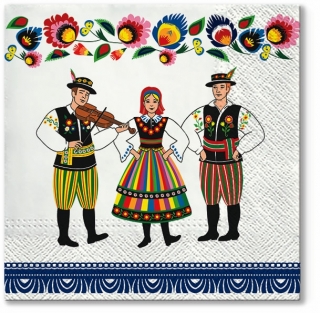 Servetel decorativ 'Folk celebration', 33cm