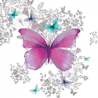 Servetel decorativ 'Butterfly pattern', 33cm