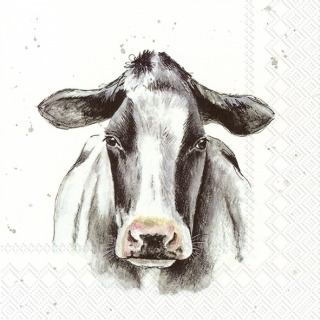 Servetel decorativ 'Farm friends cow', 33cm