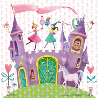 Servetel decorativ "Princess castle", 33cm
