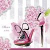 Servetel decorativ "Pink shoes", 33cm