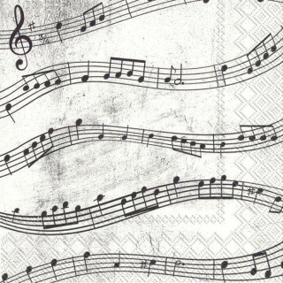 Servetel decorativ 'Music notes', 25cm