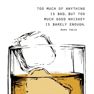 Servetel decorativ 'Good whiskey', 25cm