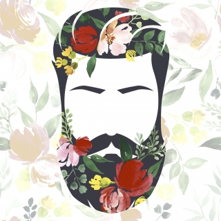 Servetel decorativ 'Beard n flowers', 33cm