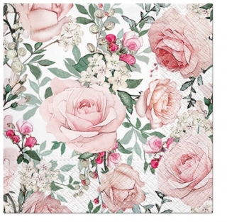 Servetel decorativ 'Gorgeous roses', 25cm