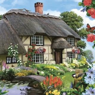 Servetel decorativ 'Countryfield cottage', 33cm