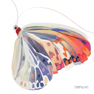 Servetel decorativ 'Corfu butterfly', 25cm