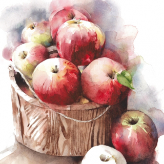 Servetel decorativ 'Pommes rouge', 33cm