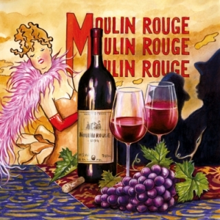 Servetel decorativ "Moulin Rouge", 33cm