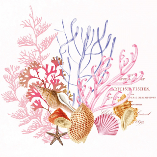Servetel decorativ 'Ocean coral', 33cm