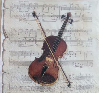 Servetel decorativ 'Violin', 33cm