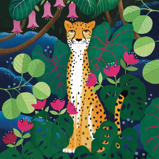 Servetel decorativ 'Cheetah', 33cm