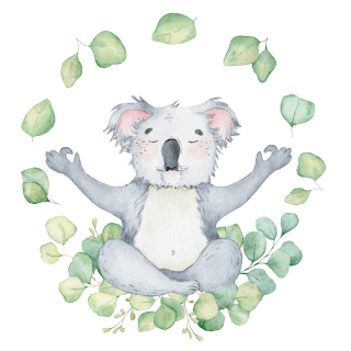 Servetel decorativ 'Zen koala', 33cm