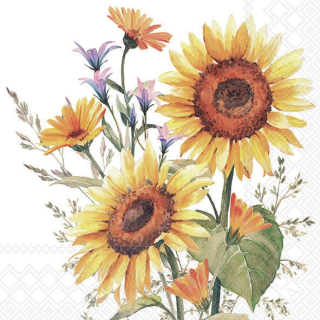 Servetel decorativ 'Sunflowers', 33cm