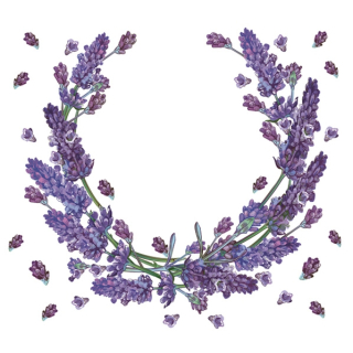 Servetel decorativ 'Lavender wreath', 33cm