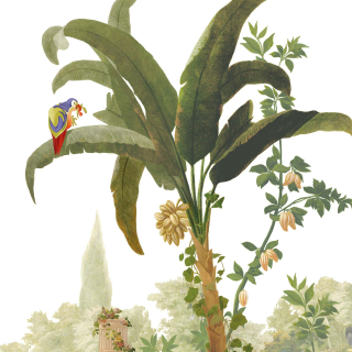 Servetel decorativ 'Schonbrunn parrot', 33cm