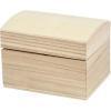 Cutie din lemn cu capac bombat, 8*6*4,5cm