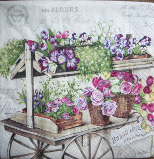 Servetel decorativ 'Les fleurs', 33cm
