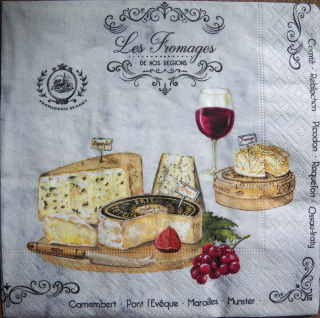 Servetel decorativ 'Les fromages', 33cm